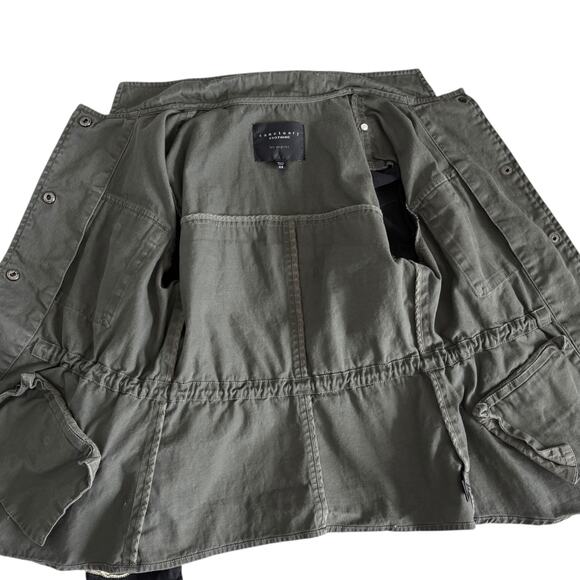 Sanctuary Denim Military Jacket Womens XS Embroidery Edgy Outdoor Utility Army - Picture 7 of 8